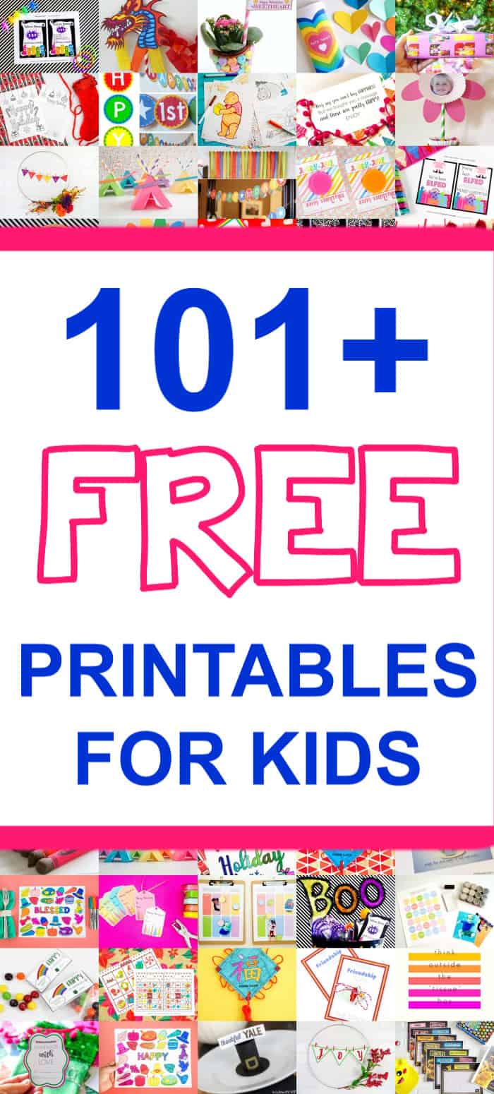 101+ Free Printables for Kids - Crafts, Puzzles, Games & More