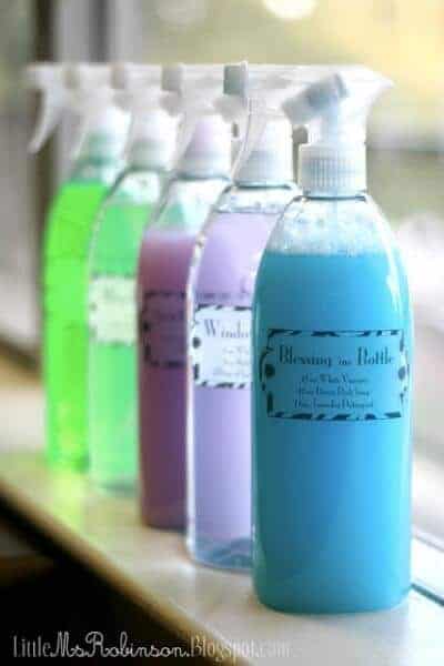 Fancy labels and colorful bottles...Who knew cleaning products could be pretty?