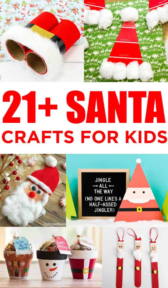 Santa crafts for kids projects