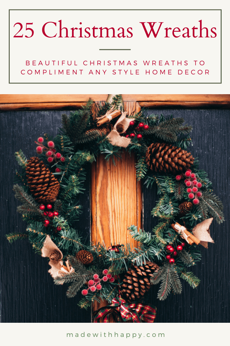 Looking for some eye catching holiday wreaths, then look no further than this great list of Christmas wreaths to spruce up your front door. Christmas Wreath