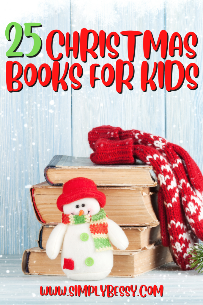 25 christmas books for kids pin image