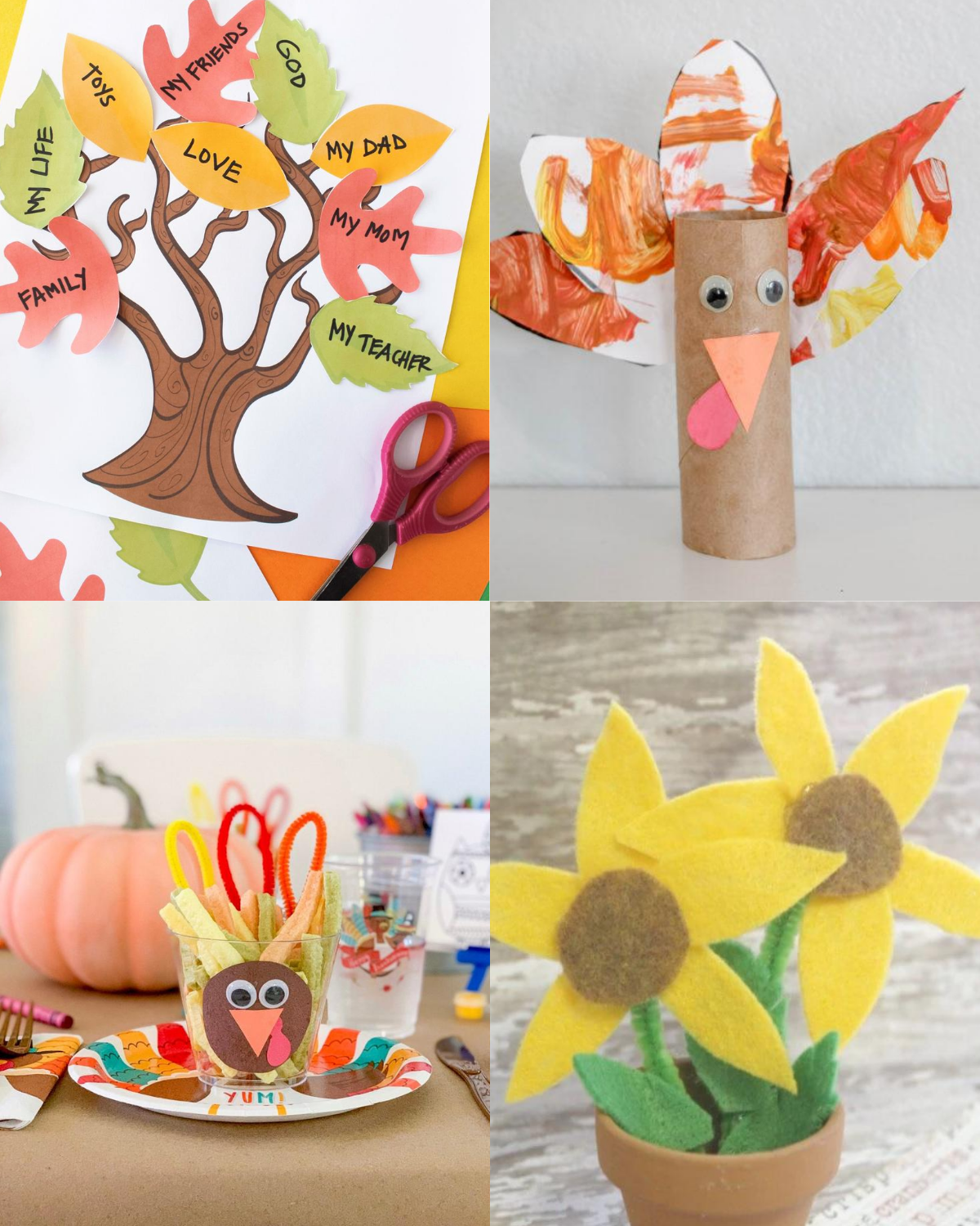 4 different fall crafts for kids