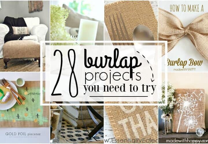 Burlap DIY Projects | 28 Burlap Projects You Need to Try | www.madewithHAPPY.com