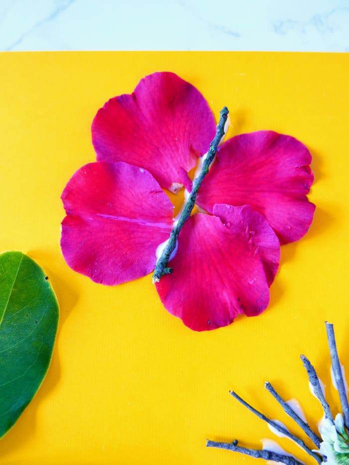 attach petals to other sides of stick