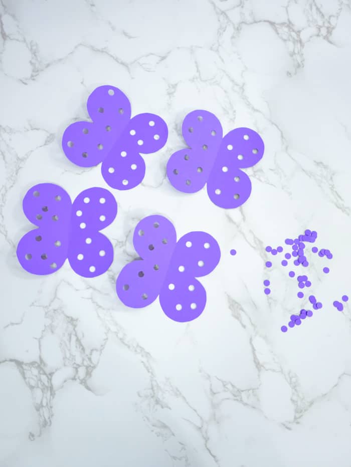 Four Hole Punched Butterflies