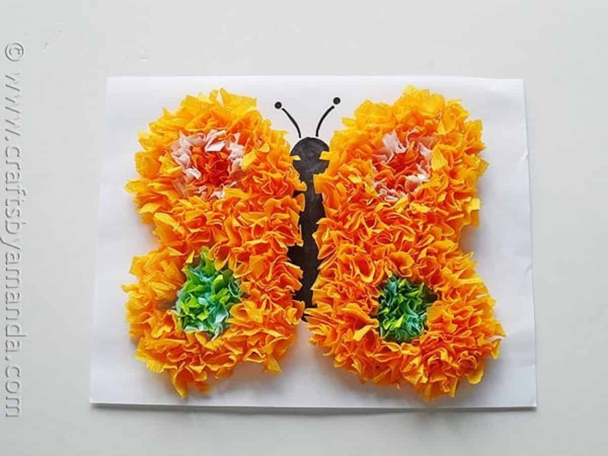 3d puffy butterfly