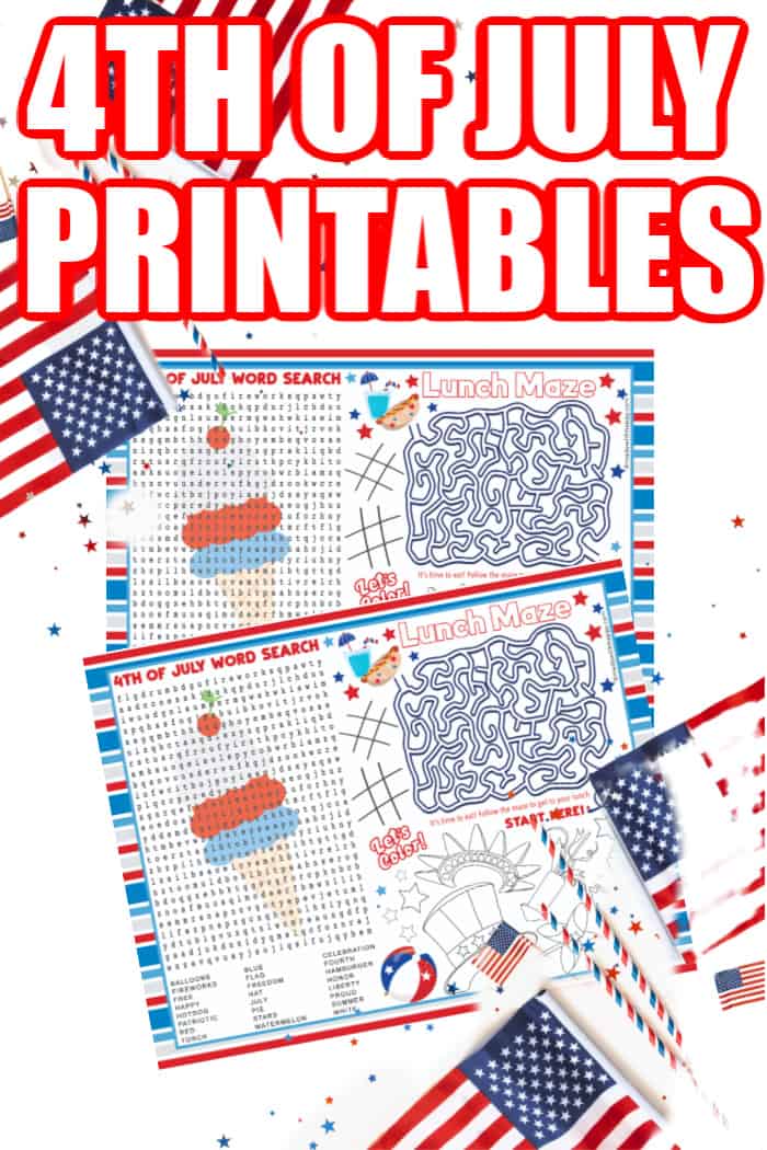 4th of July Kids Printables