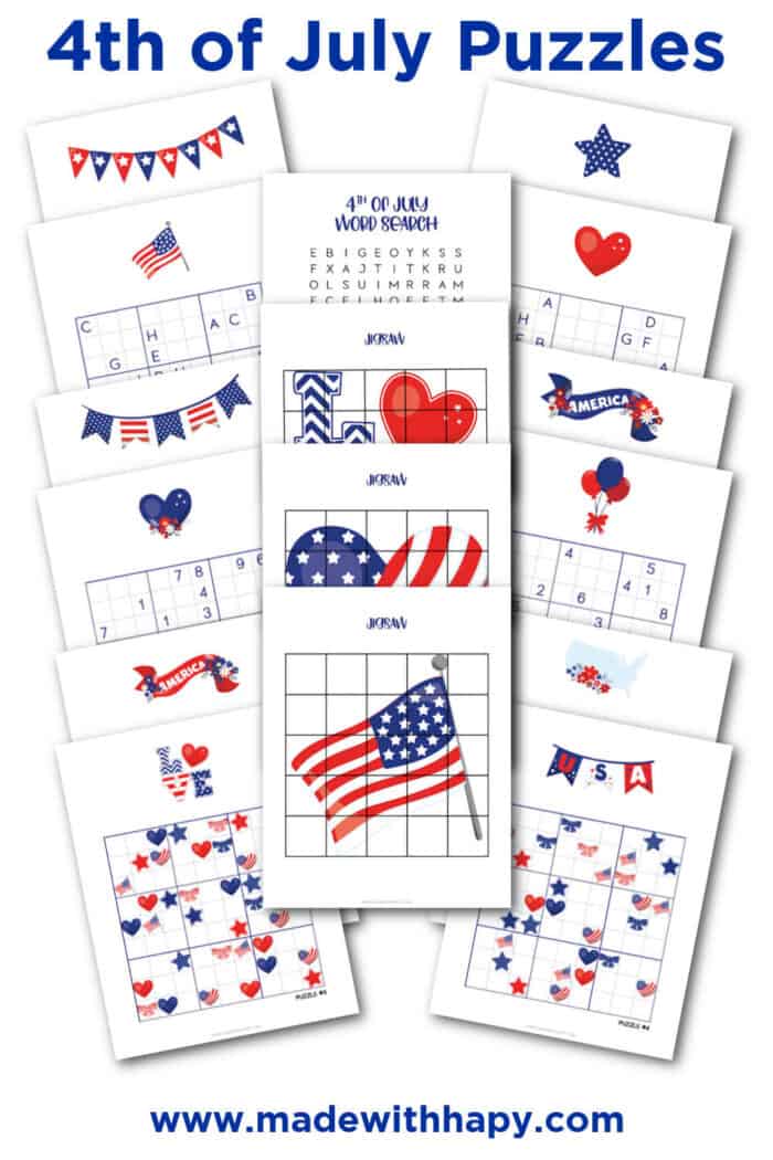 puzzles for 4th of July