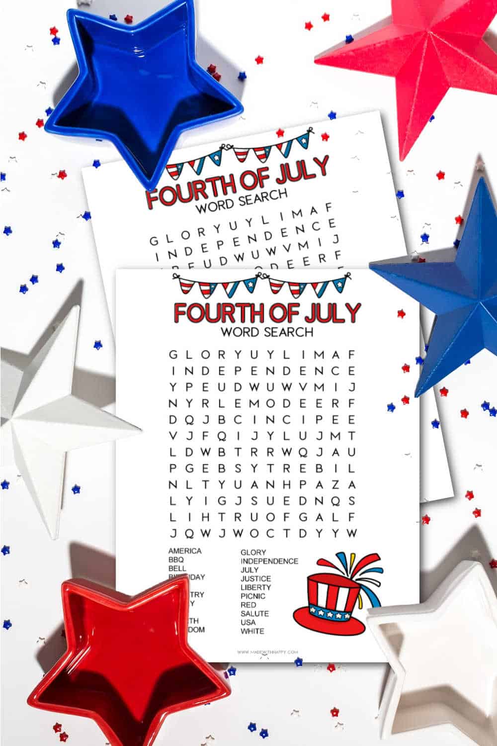 word search 4th of July