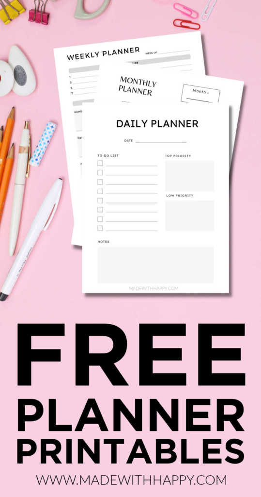 50 Free Planner Printables for You to Organize Your Life