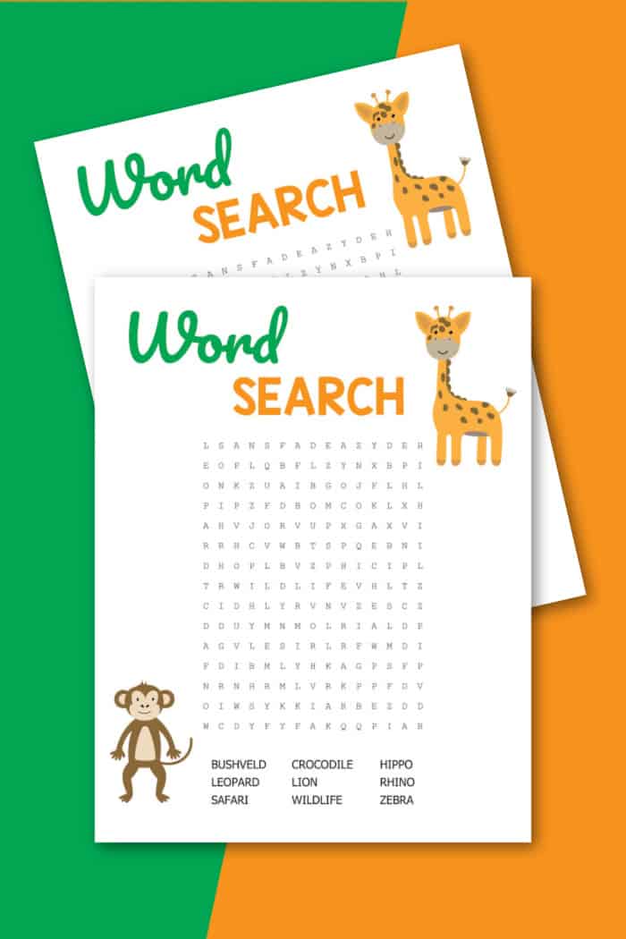 Animal Word Search