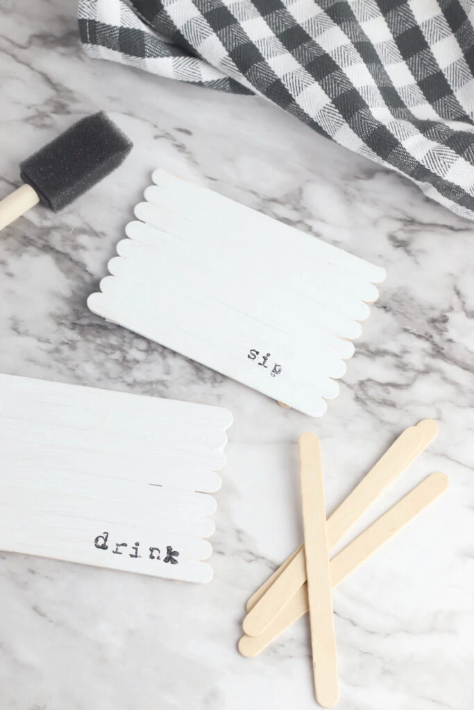 Popsicle Stick Drink Coasters
