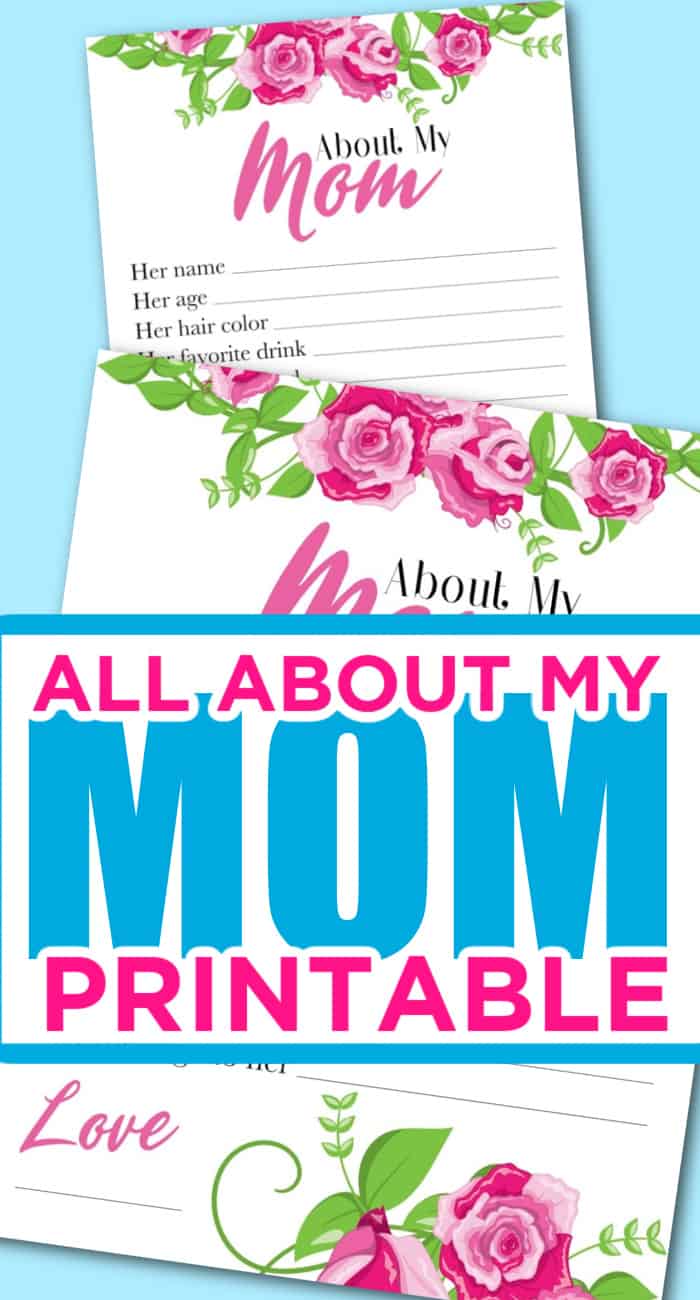 all about mom printable