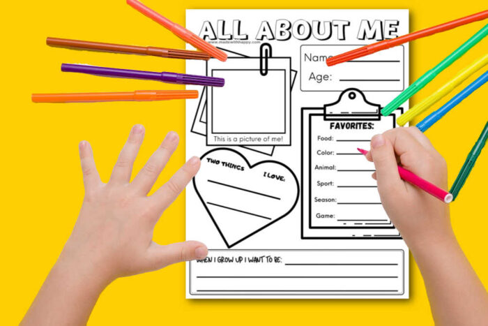 All About Me Printable