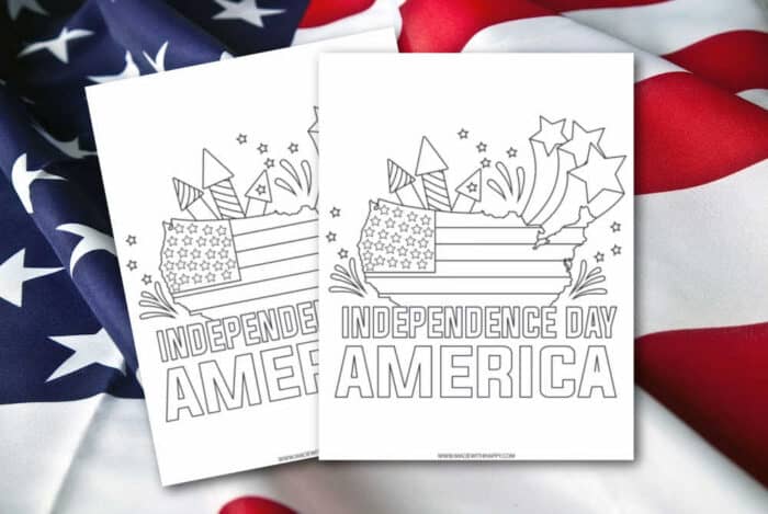 American Flag Coloring Page