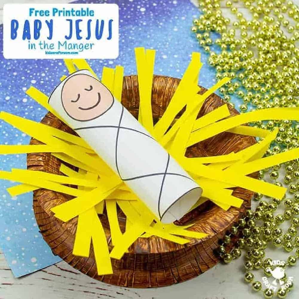 baby Jesus in a manger craft
