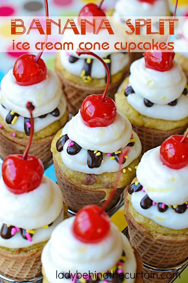 Banana Split Cupcake