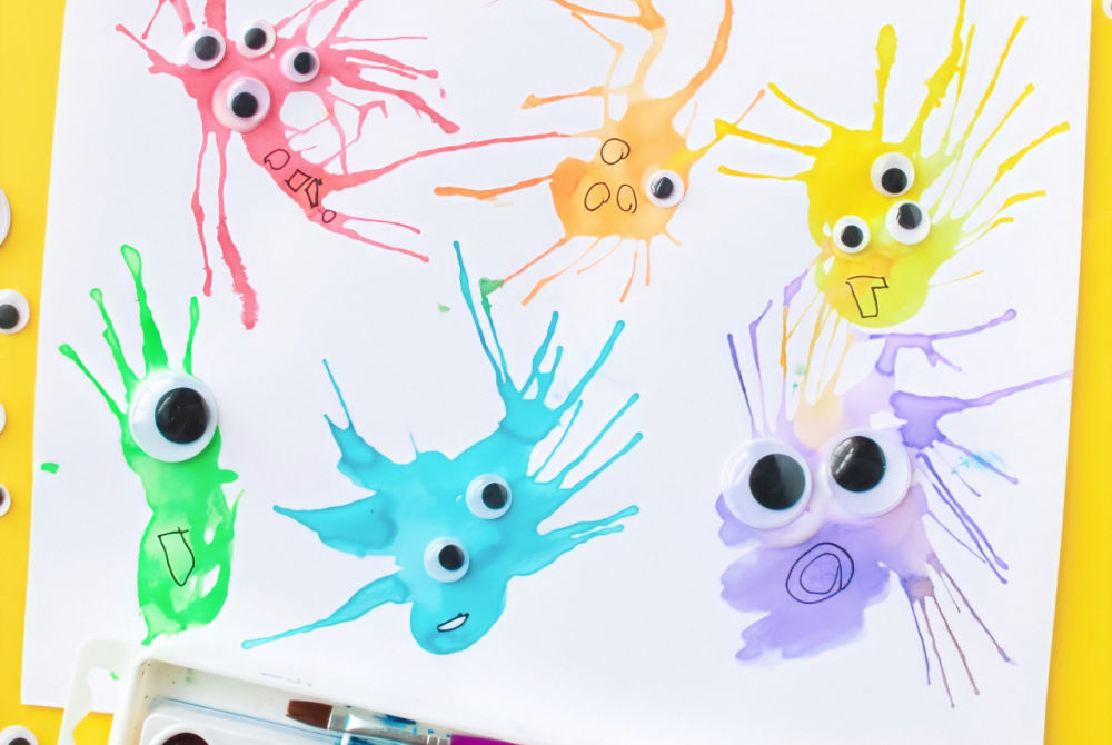 Monster Blow Painting With A Straw