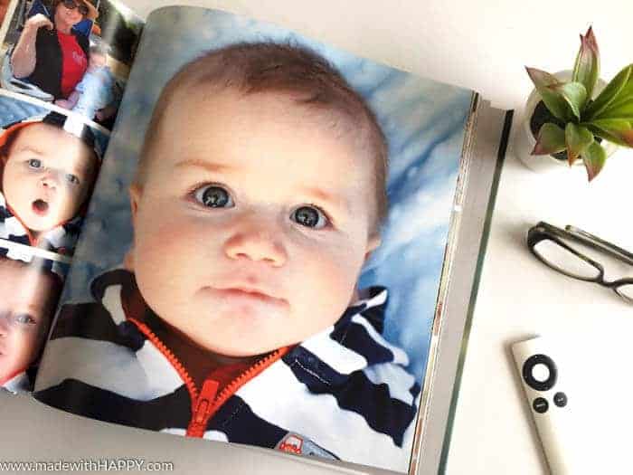 DIY Baby Photo Books | How to make hardcover coffee table books | Baby Memory Books | Baby's 1st Year book | www.madewithhappy.com