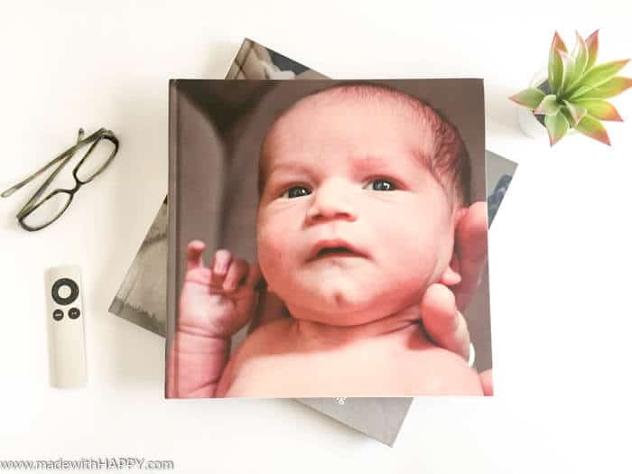 DIY Baby Photo Books | How to make hardcover coffee table books | Baby Memory Books | Baby's 1st Year book | www.madewithhappy.com