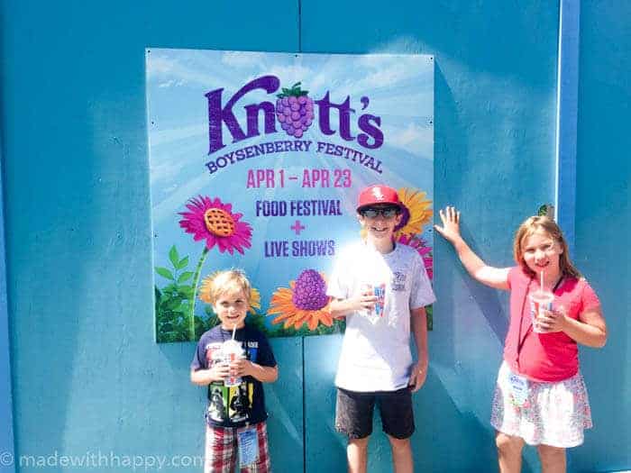 The Boysenberry Festival at Knott's Berry Farm | Things to do at Knott's Berry Farm | How does Knott's Berry Farm compare to Disneyland | Little kids at Knott's Berry Farm | www.madewithhappy.com