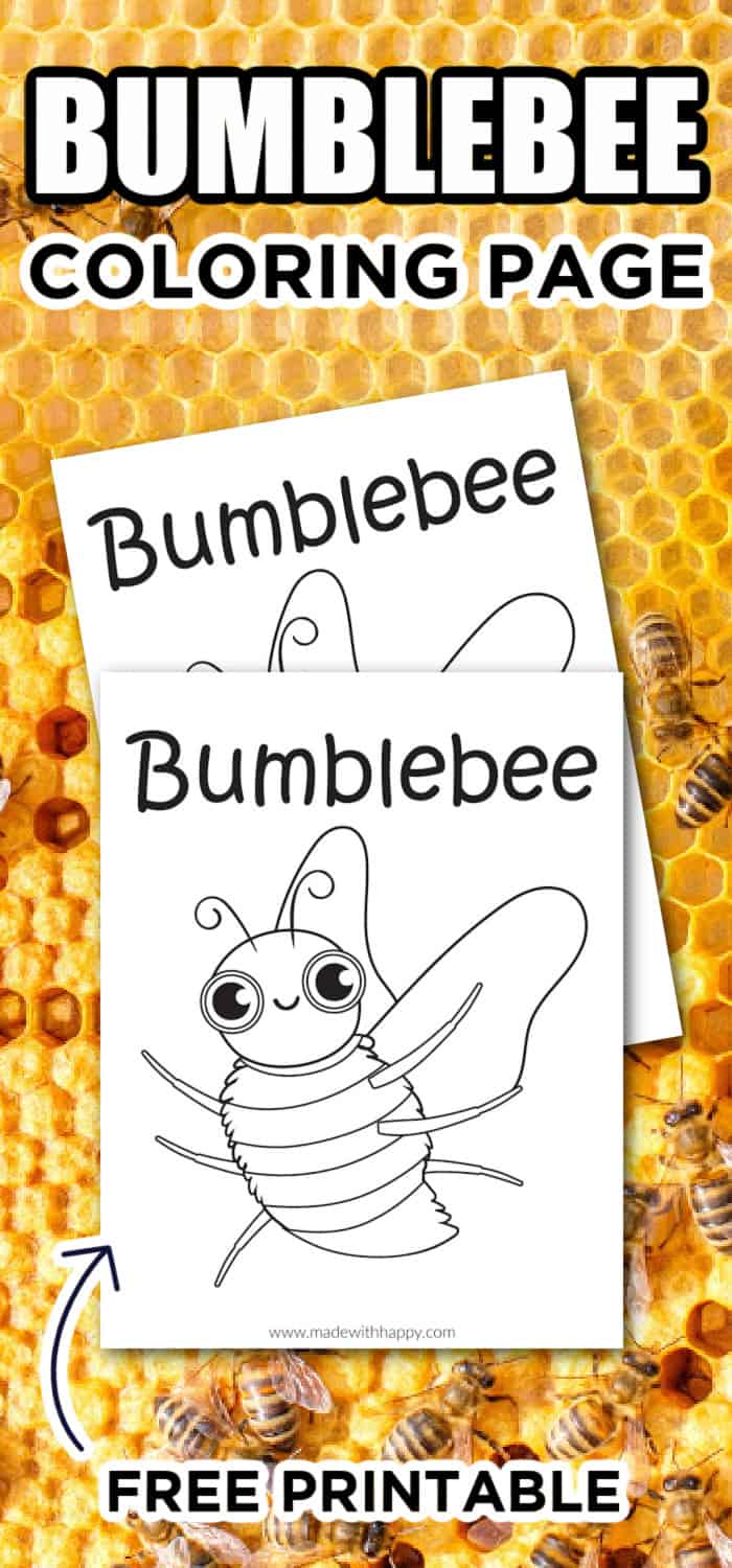 Bee Animal Coloring Page