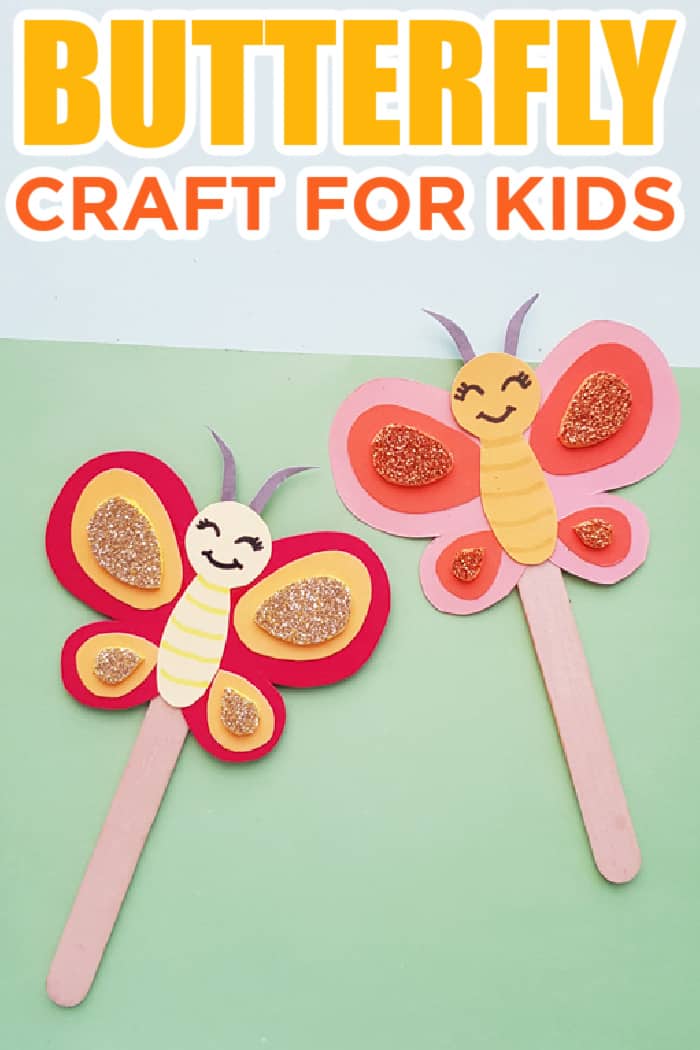 Butterfly Craft For Kids - Made with HAPPY - Quick and Easy Paper Craft