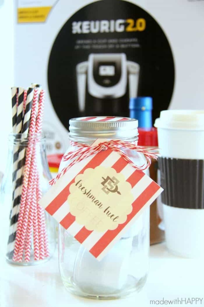 Coffee Care Package | How to build a coffee bar | College Dorm Setup | College Care Package Gift Ideas | www.madewithHAPPY.com