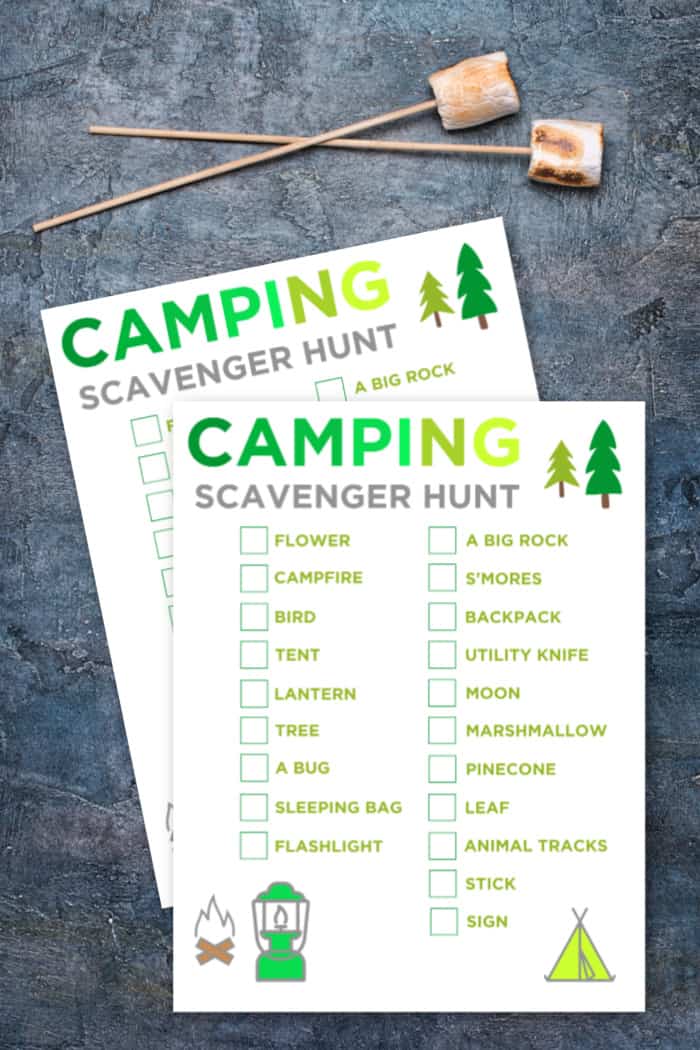 Camping Scavenger Hunt Ideas