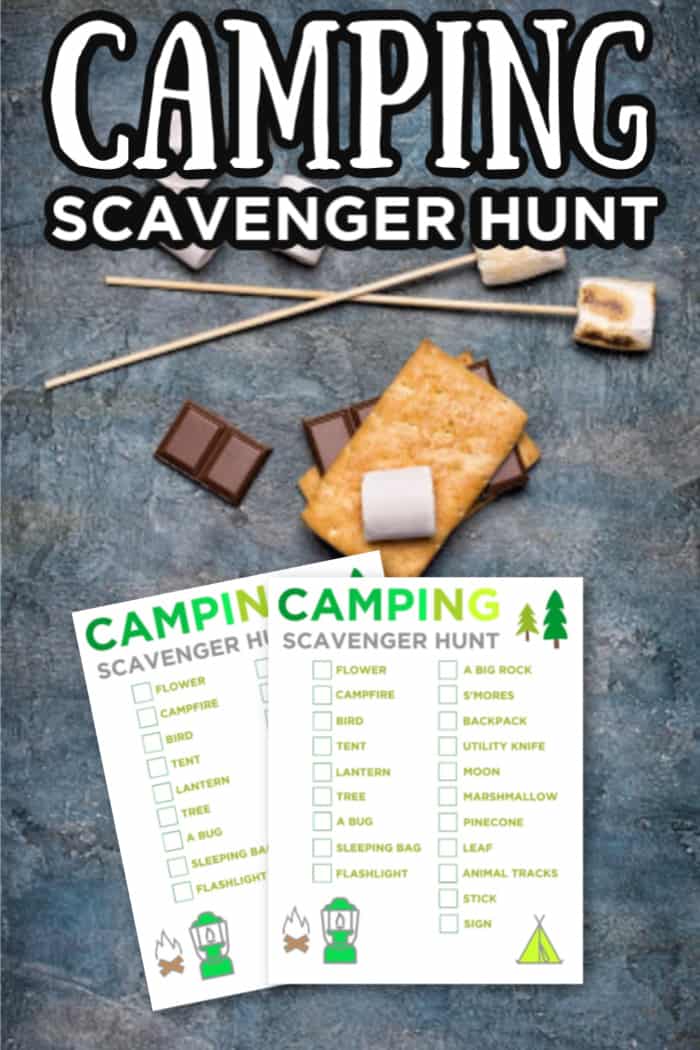 printable Camping ideas for kids