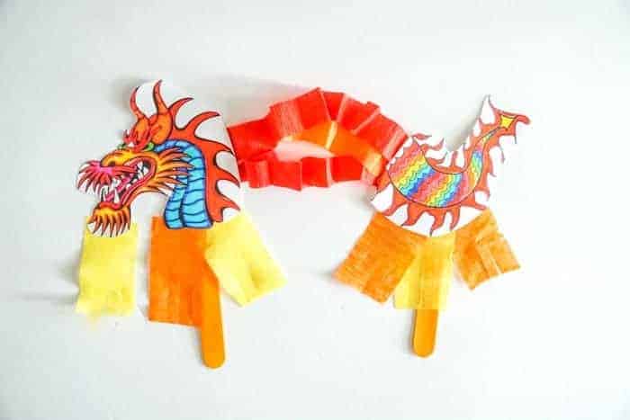 Chinese Dragon Puppet Kids Craft