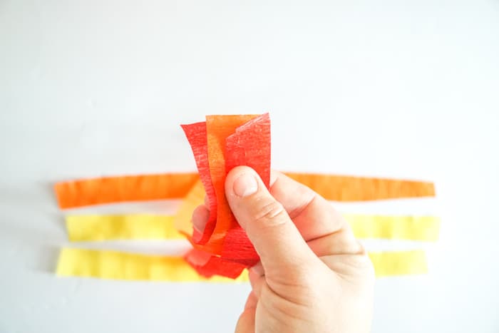 folded crepe paper