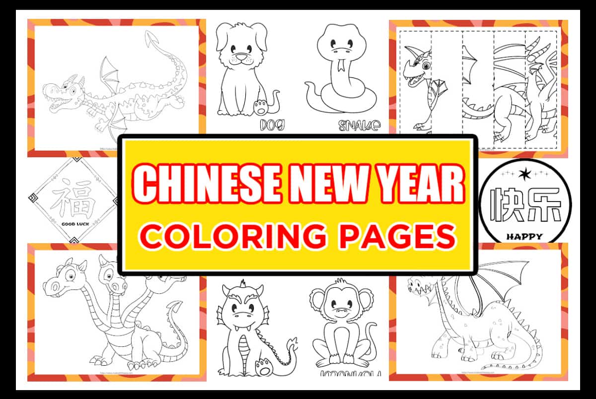 Chinese New Year Coloring Pages For Kids