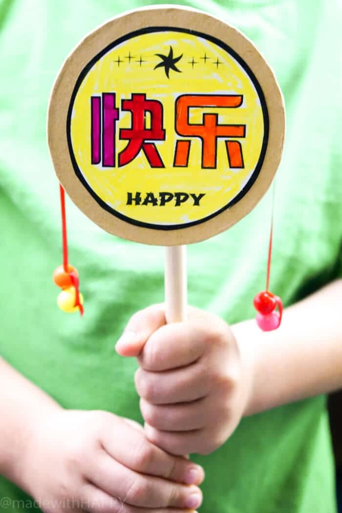 Chinese New Year Crafts. Chinese New Year Kids Crafts. Chinese New Years Drum. www.madewithhappy.com