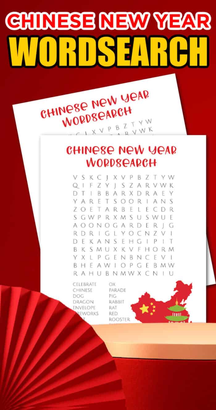 free printable chinese new year word search