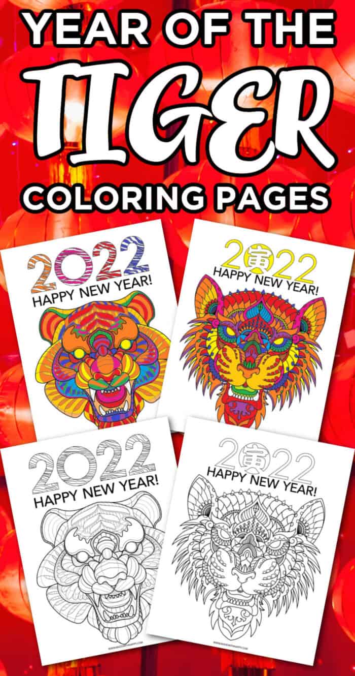 20 Year of the Tiger Coloring Pages   Made with HAPPY