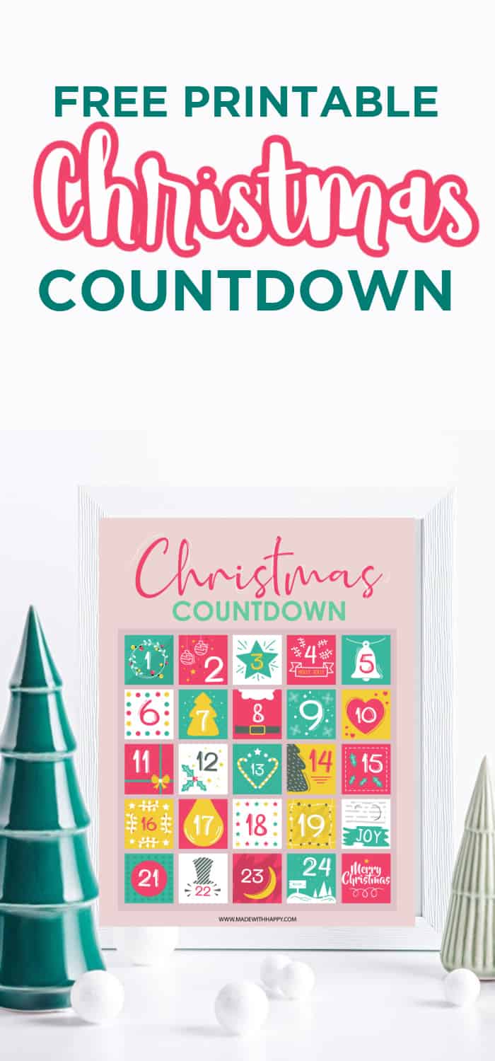 Printable Christmas Countdown Calendar