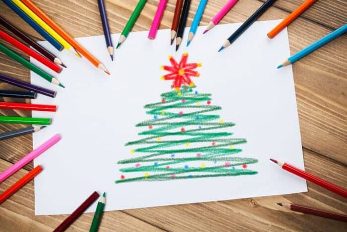 Christmas Tree Kids Drawing