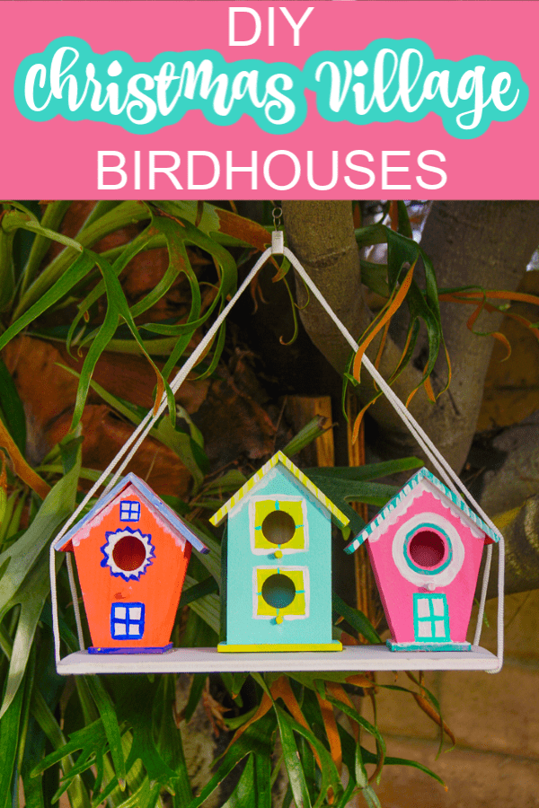 DIY Birdhouse Christmas Village
