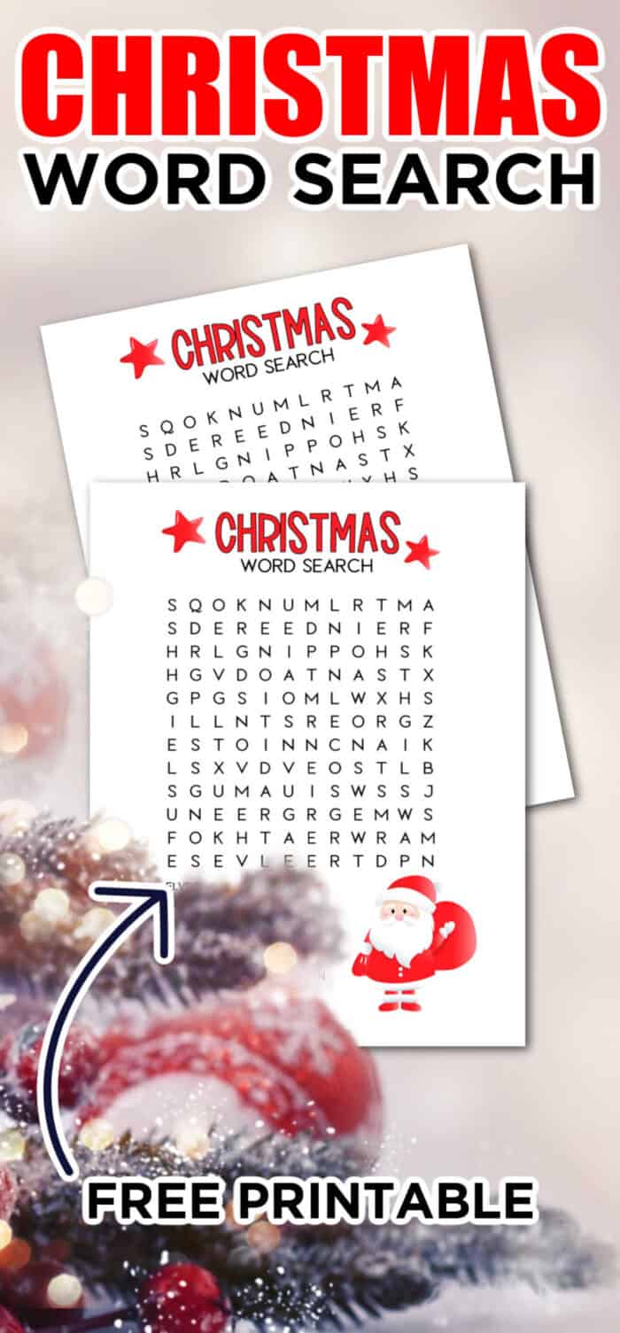free christmas word search