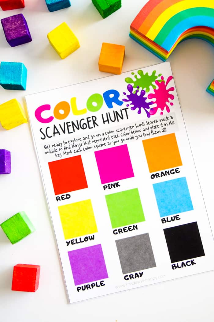 Rainbow Scavenger Hunt Ideas