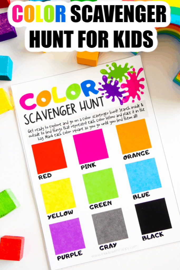 Color Scavenger Hunt For Kids