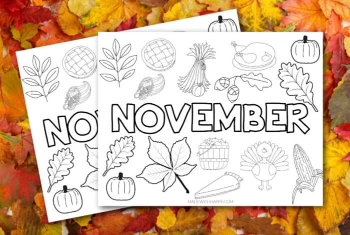 Coloring Page November