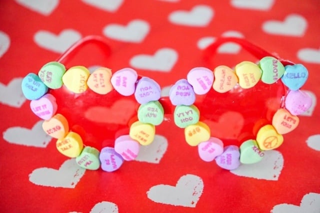 Conversation Heart Sunglasses - Valentines Craft - Made with HAPPY