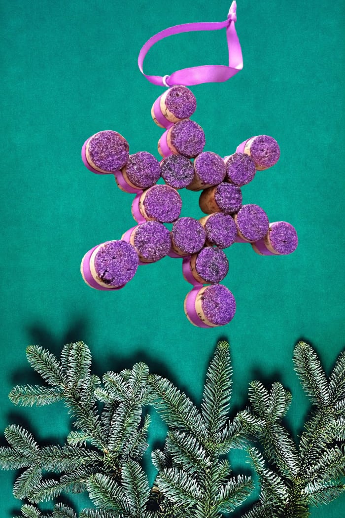 Purple Snowflake Ornament
