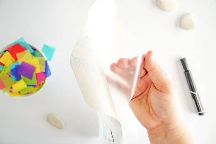 Simple Kids Easter Craft using contact paper. 