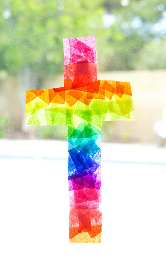 Easy Easter Suncatcher Craft. This Easter Suncatcher Craft is perfect kids Easter craft. We're show you just how to make a suncatcher with tissue paper.