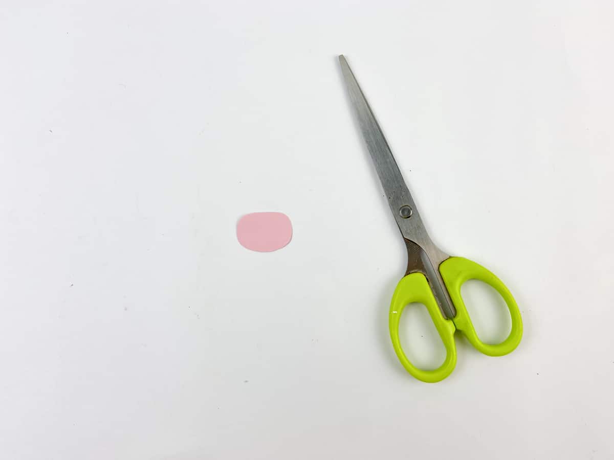 cut small pin oval for bat craft nose