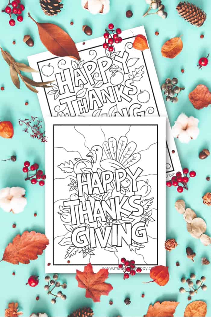 Happy Thanksgiving Coloring Pages