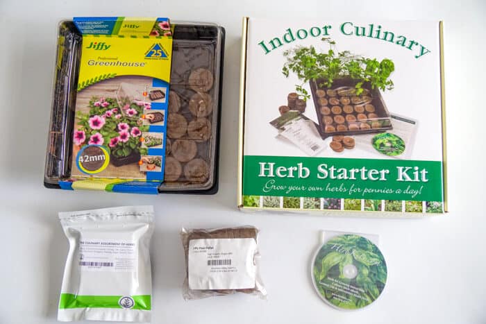 Indoor Culinary Herb Starter Kit from True Leaf Market. Colorful DIY Indoor herb garden. Looking for a colorful diy herb garden then look no further than this herb garden kit that we're sprucing up.